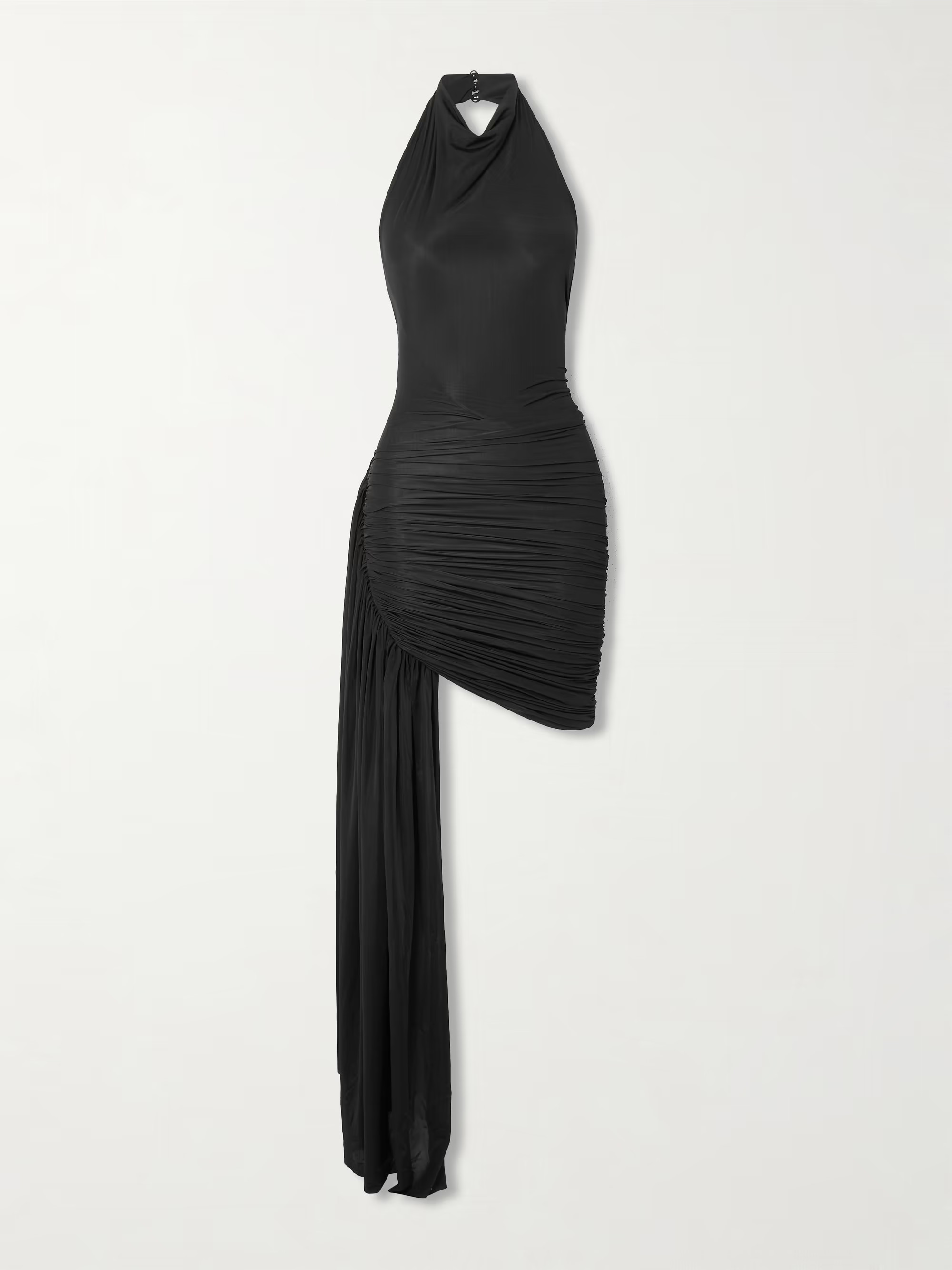Villa draped gathered stretch-jersey halterneck mini dress | NET-A-PORTER (UK & EU)