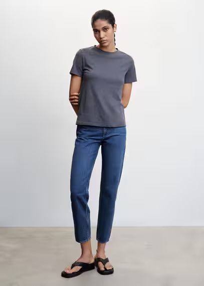 Mom high-waist jeans dark blue - Woman - 26 - MANGO | MANGO (UK)