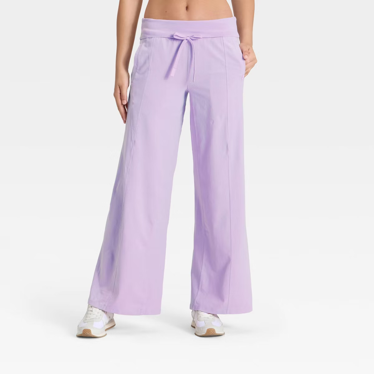 Women's Mid-Rise Foldover Wide Leg Pants - JoyLab™ | Target