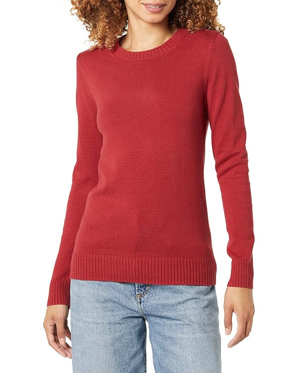Amazon Essentials Women's Crewneck Sweater, 100% Cotton, Plus Size Available | Amazon (US)