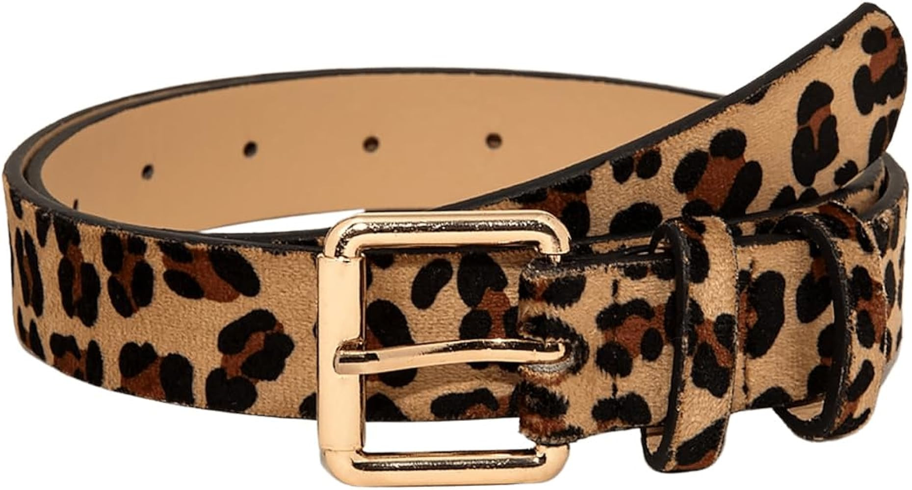 Verdusa Women's Leopard Belt Faux Leather Waist Belts | Amazon (US)