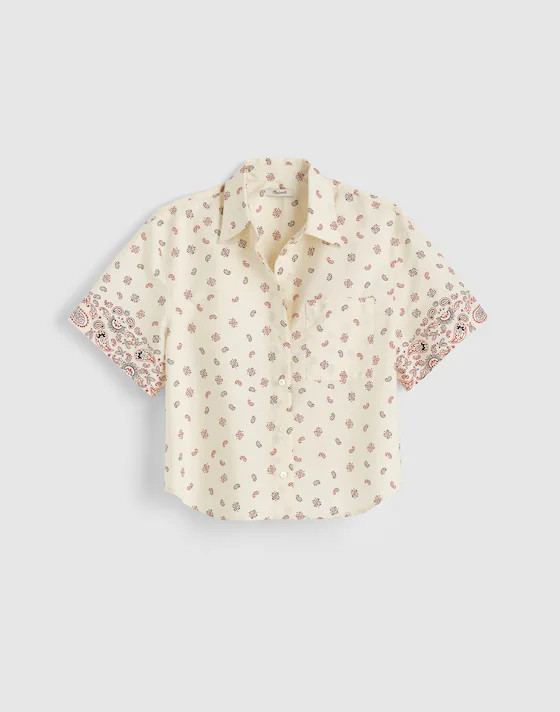 Patch-Pocket Boxy Shirt in Poplin | Madewell