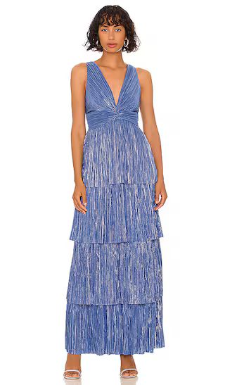 Delphina Maxi Dress in Blue | Revolve Clothing (Global)