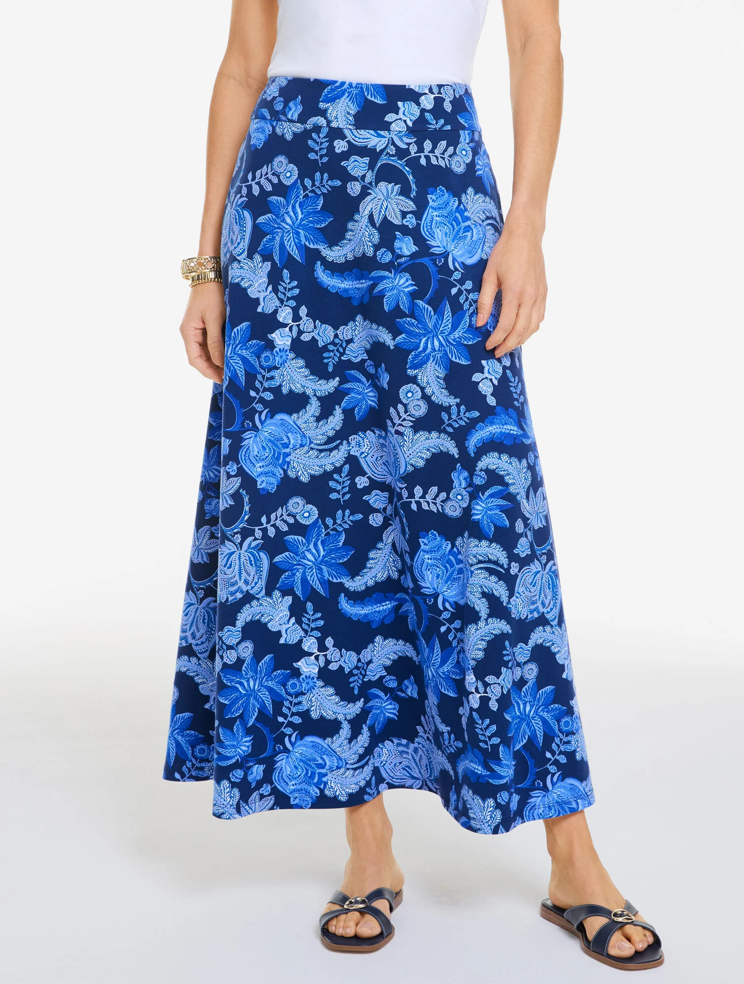 Jersey Maxi Skirt - Botanical Floral | Talbots