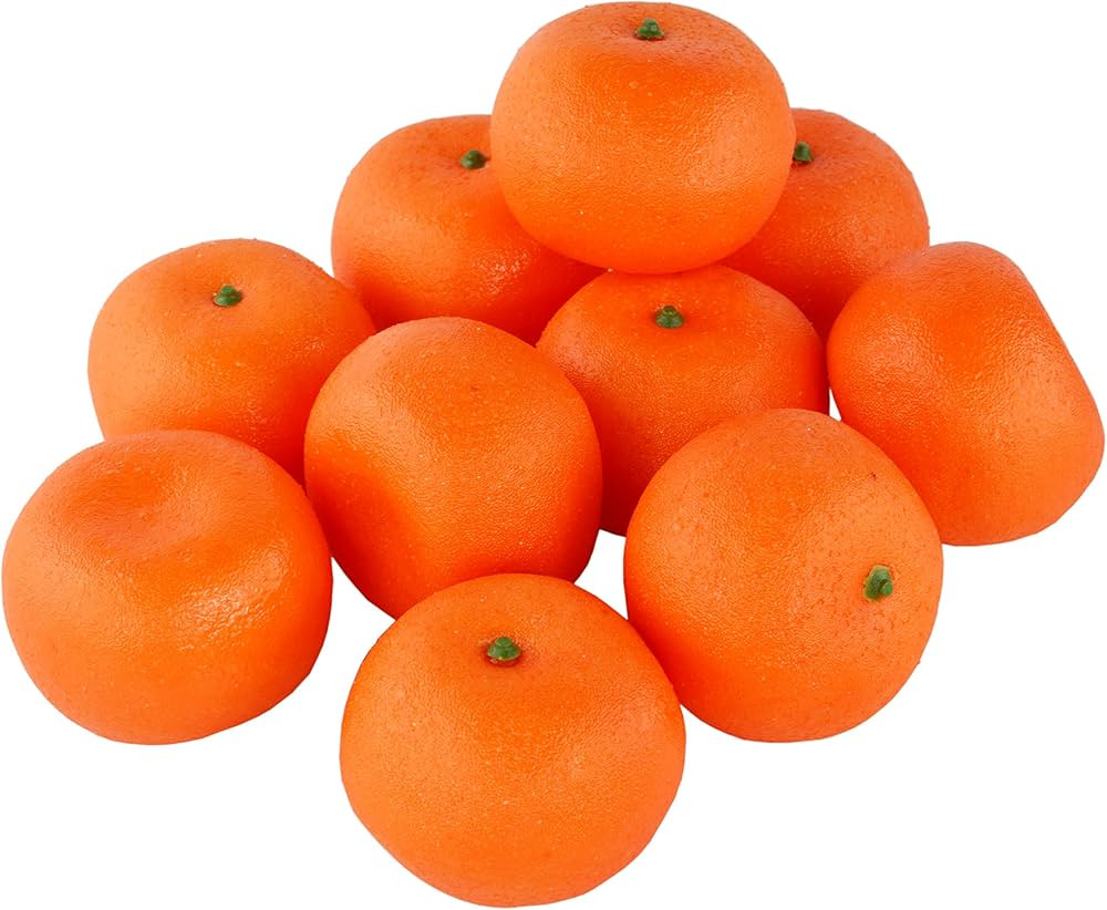 10Pcs Artificial Tangerine Lifelike Simulation Orange Set Fake Fruit for Home Kitchen Party Decor... | Amazon (US)