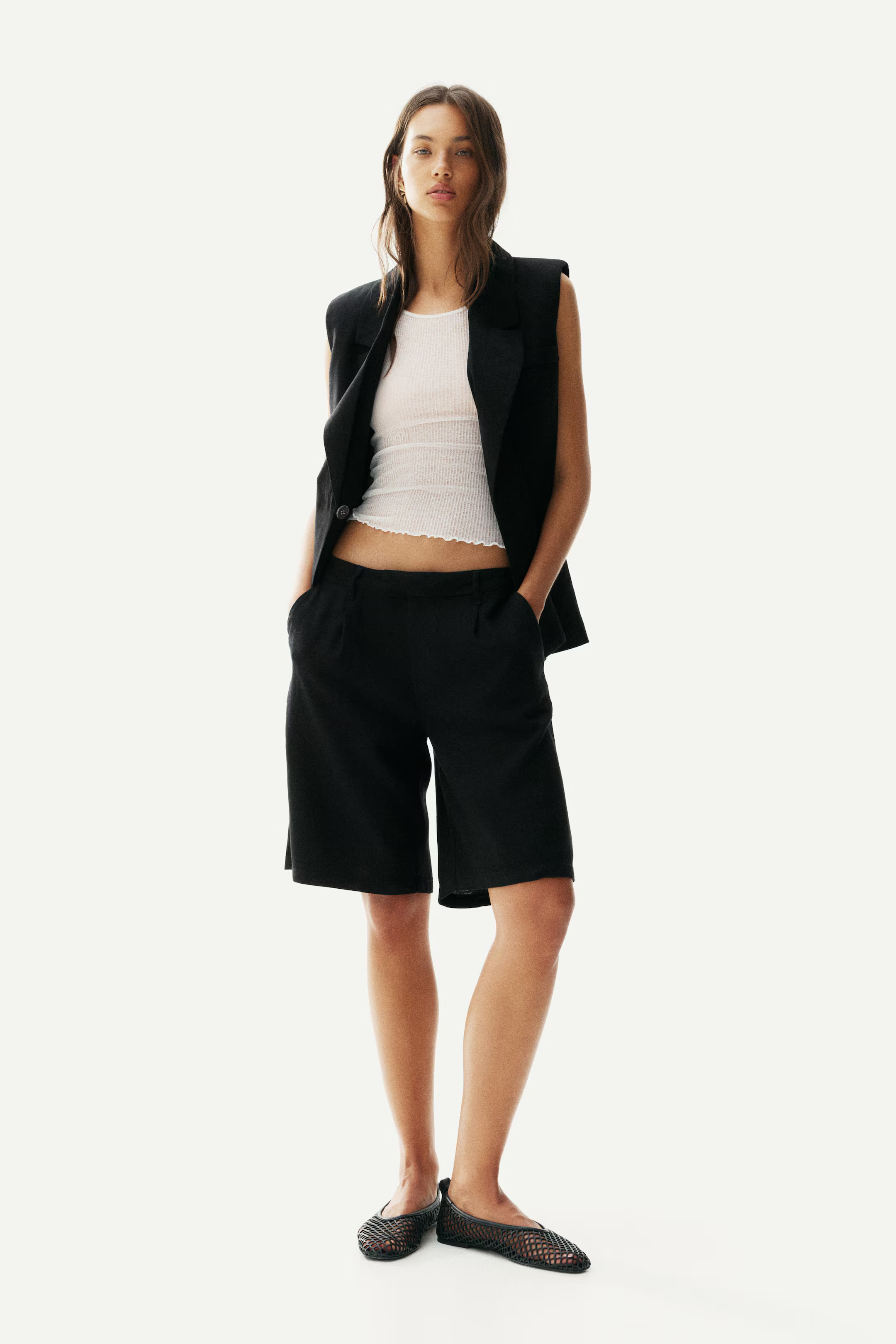 Linen-blend waistcoat | H&M (UK, MY, IN, SG, PH, TW, HK)