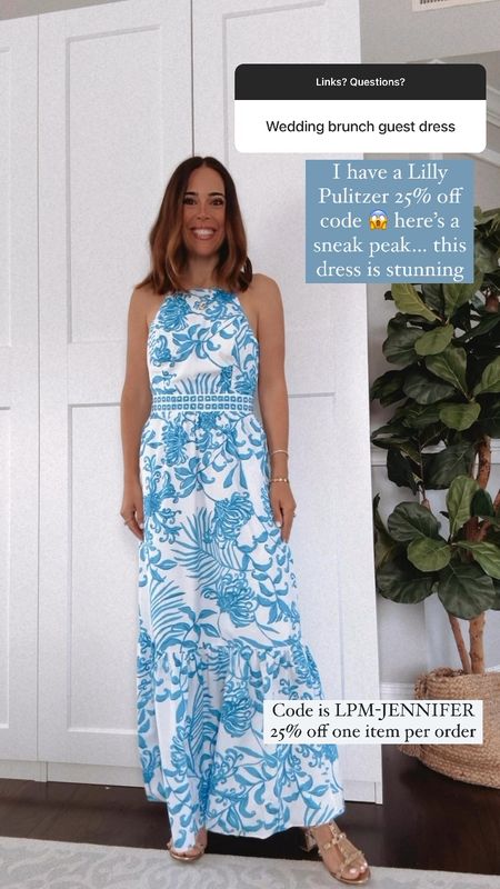 Stunning Lilly Pulitzer dress. Wearing size 0. Use code LPM-JENNIFER 25% off one item per order 🩵 

#LTKSeasonal #LTKstyletip #LTKwedding