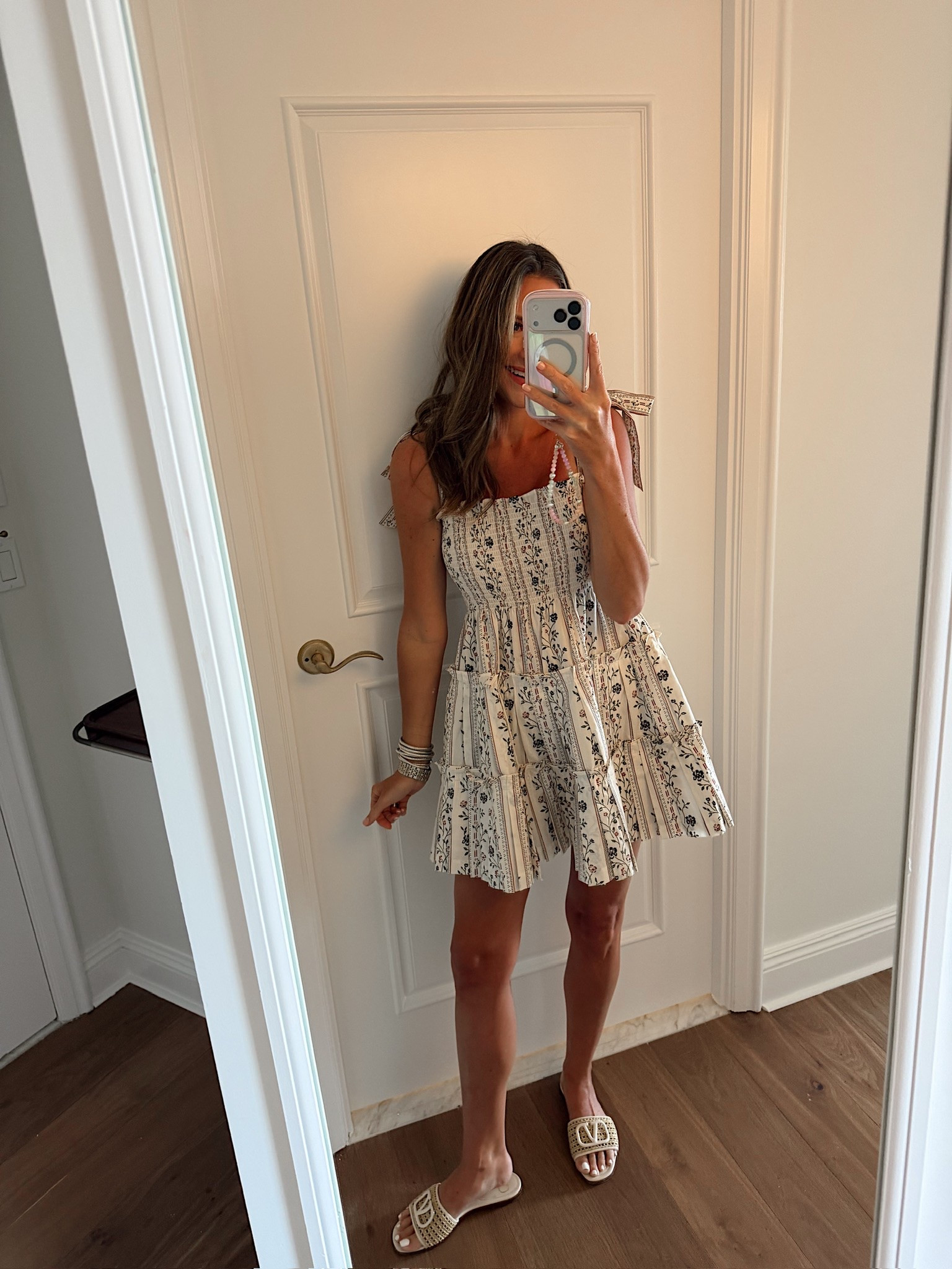In a small nap dress, sandals and accessories- fits tts

#LTKootd #LTKgrwm #LTKSeasonal