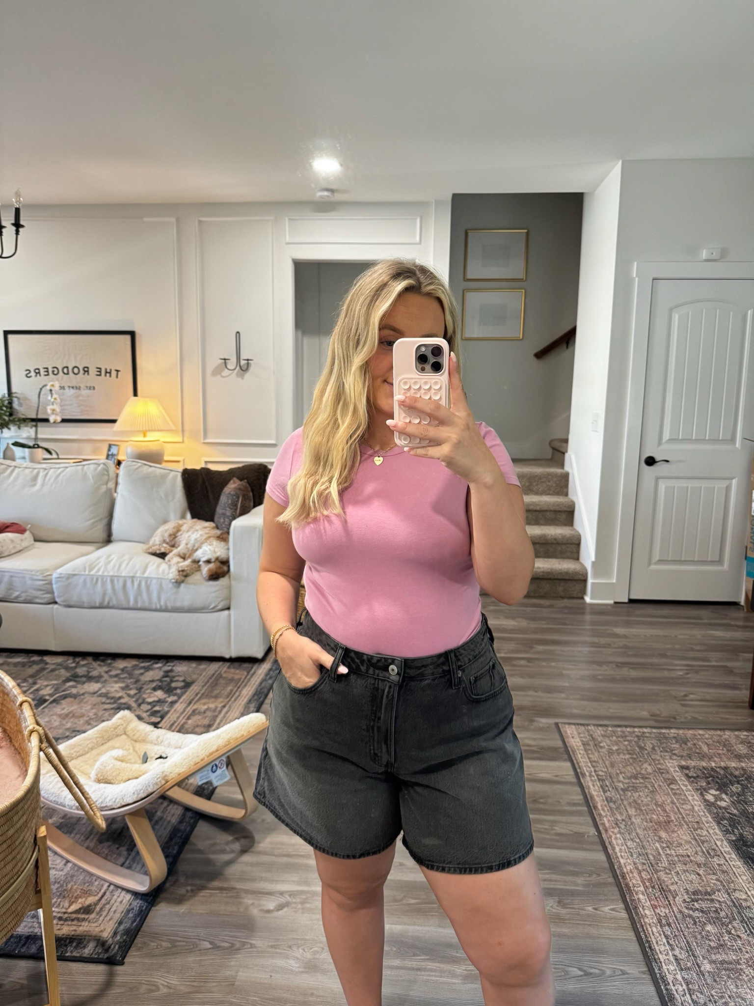 The perfect denim short! Shop the Abercrombie Memorial Day Sale! Use code AFSUMMER for an additional 15% off! Abercrombie sale, summer outfit, postpartum.

#LTKSaleAlert #LTKStyleTip