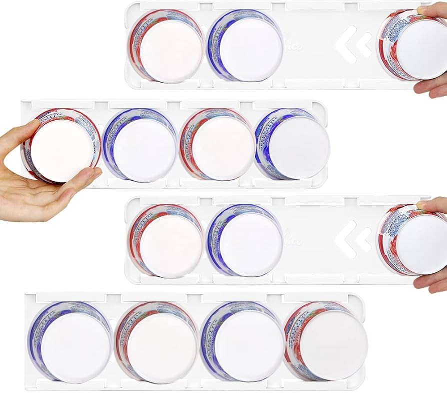 Sophico Yogurt Organizer for Fridge, 4 Capacity Yogurt Sliders for Refrigerator, Yogurt Holder wi... | Amazon (US)