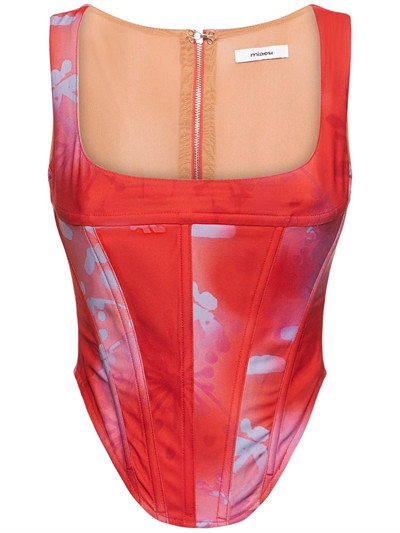 Campbell printed mesh corset - Miaou - Women | Luisaviaroma | Luisaviaroma