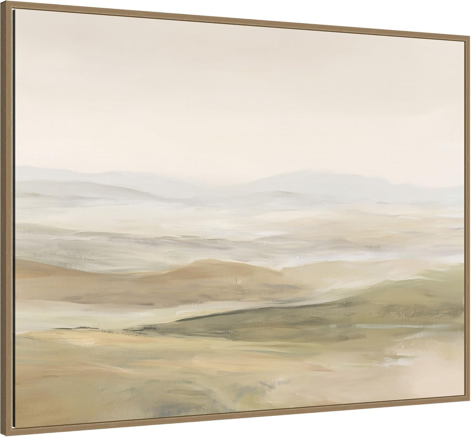 Kate and Laurel Framed Canvas Wall Art Print Fading Fields IV by Amy Lighthall, 42 x 32 Sylvie Dark Gold Frame, Modern Contemporary, Landscape Art for Wall Decor | Amazon (US)