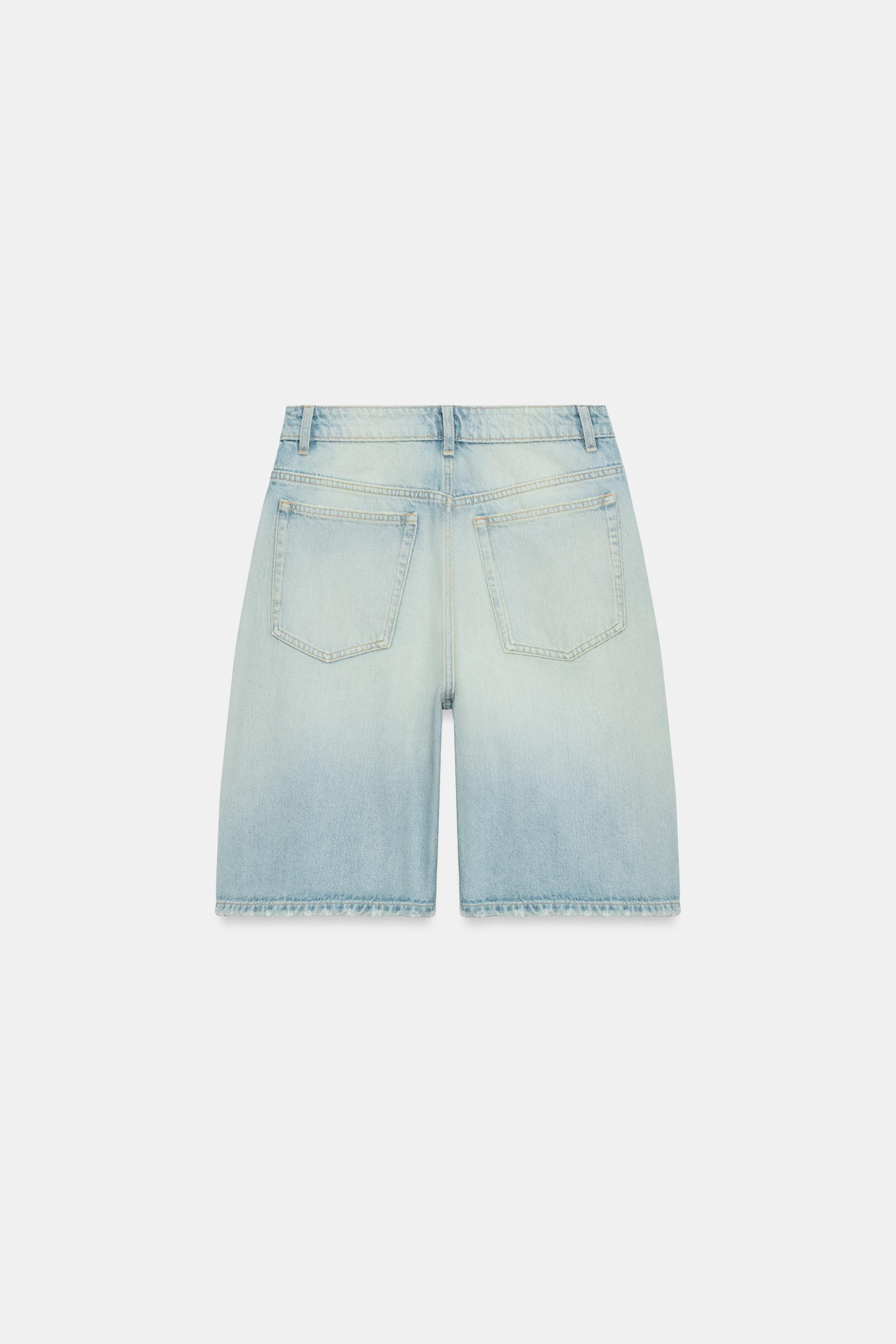 MID-RISE BAGGY DENIM SHORTS | Zara US