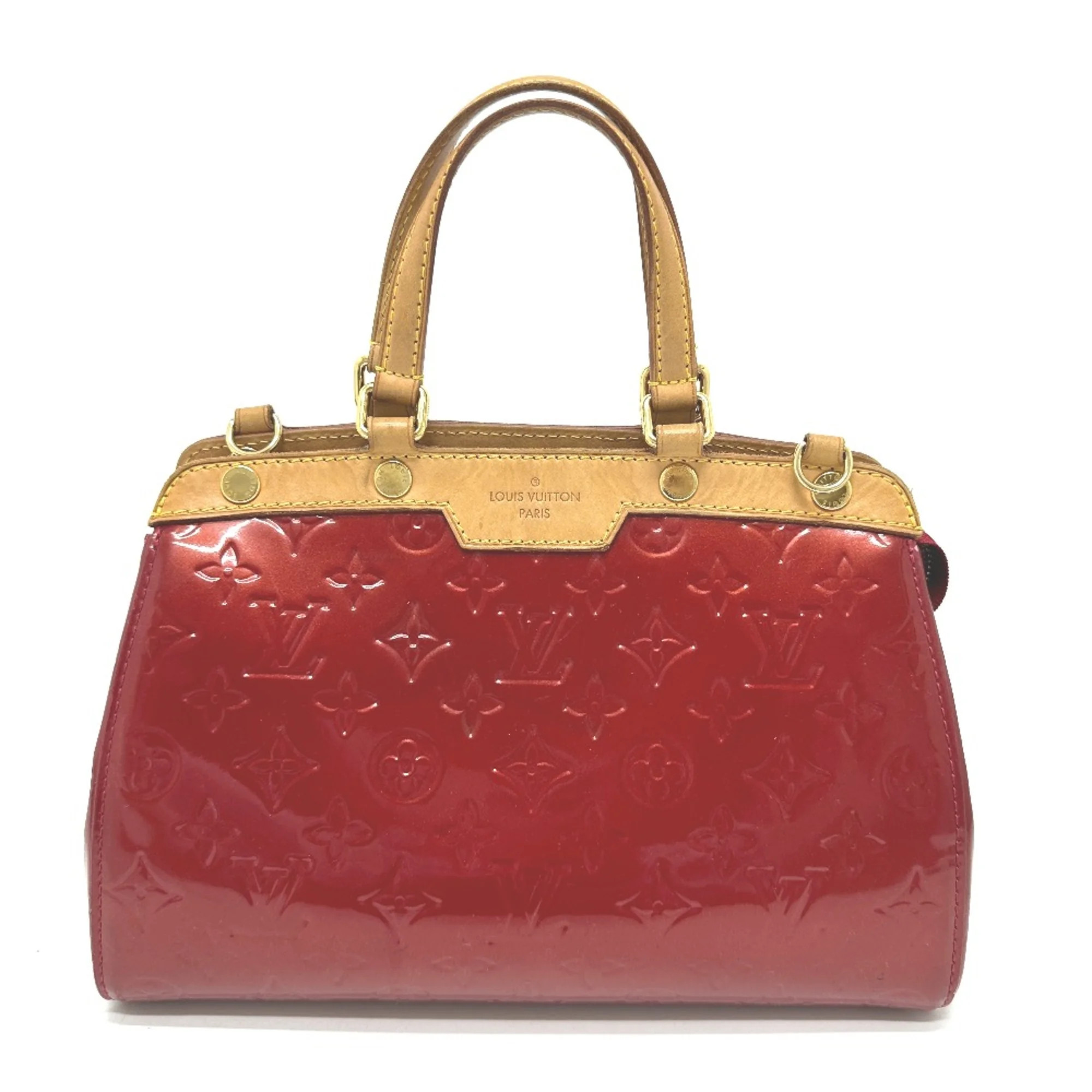 Pre-Owned Louis Vuitton M91623 MonogramVernis Bag Tote Bag Hand Bag Pomdamul Red (Good) | Walmart (US)