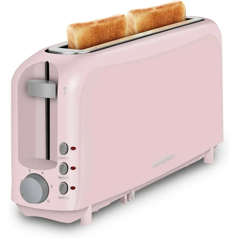 2-Slice Slim Toaster, 6 Shade Settings with Cancel, Reheat & Defrost, 10" Long Slot, Auto Shut of... | Walmart (US)