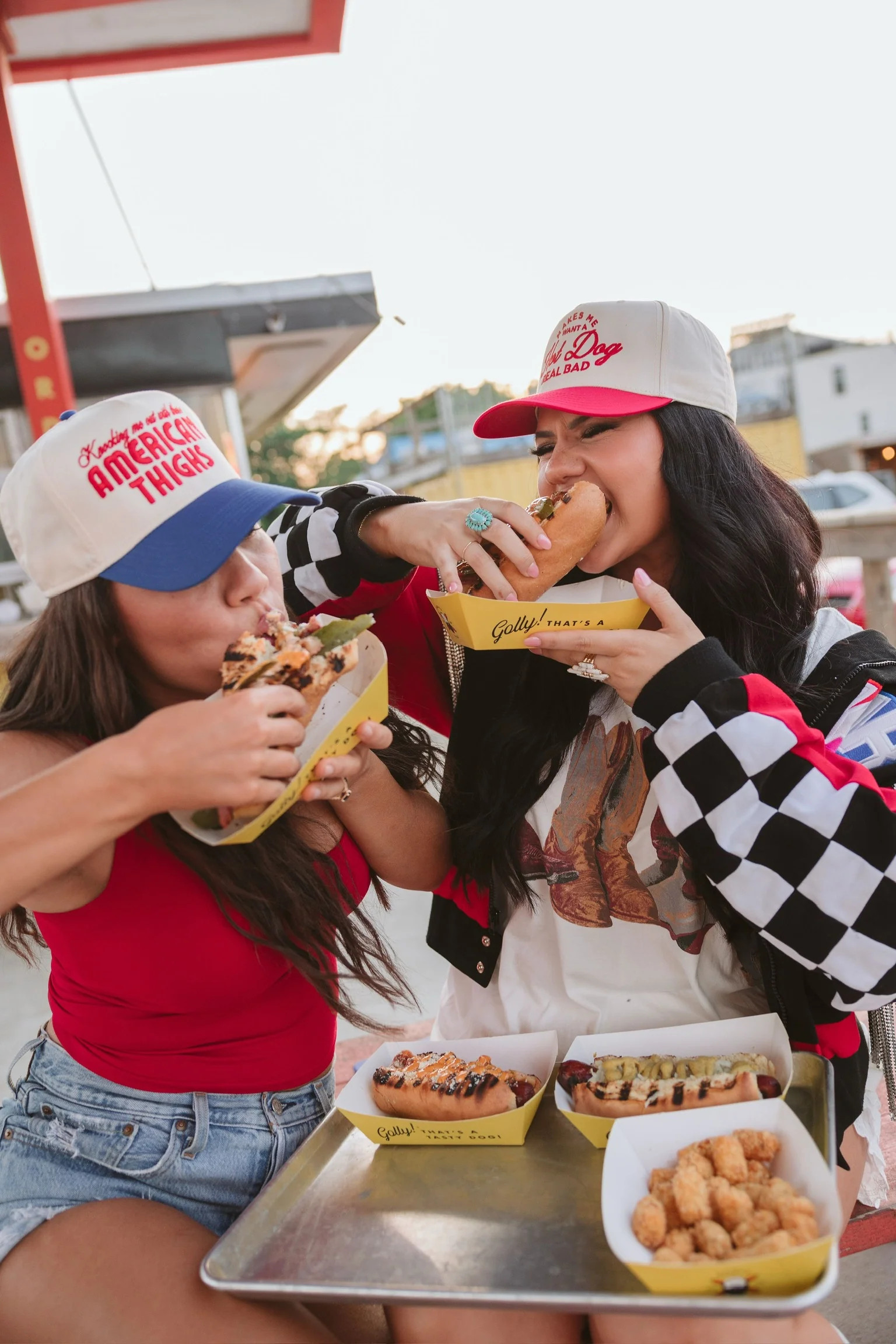 American Thighs - Royal Blue Vintage Trucker Hat | KenzKustomz