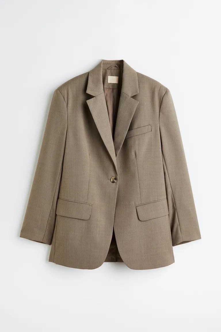 Oversized single-breasted blazer | H&M (UK, MY, IN, SG, PH, TW, HK)