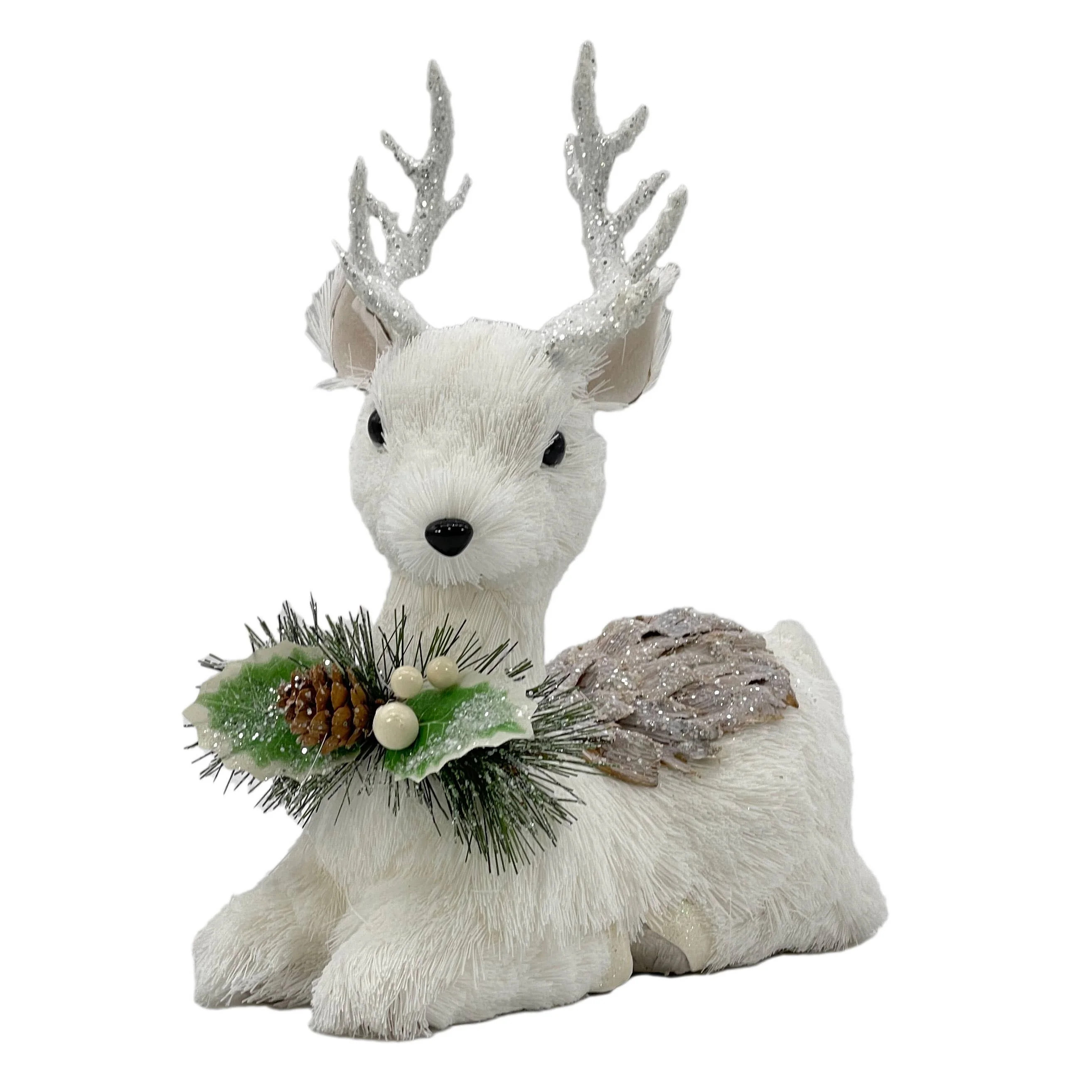White Christmas Reindeer Decor 10" | Walmart (US)