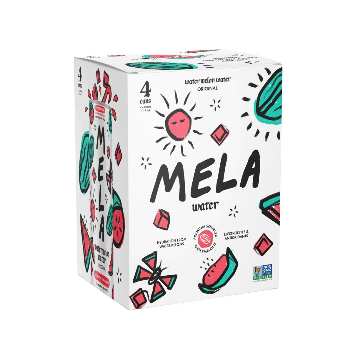 Mela Watermelon Water Original - 4pk/11.15 fl oz Cans | Target