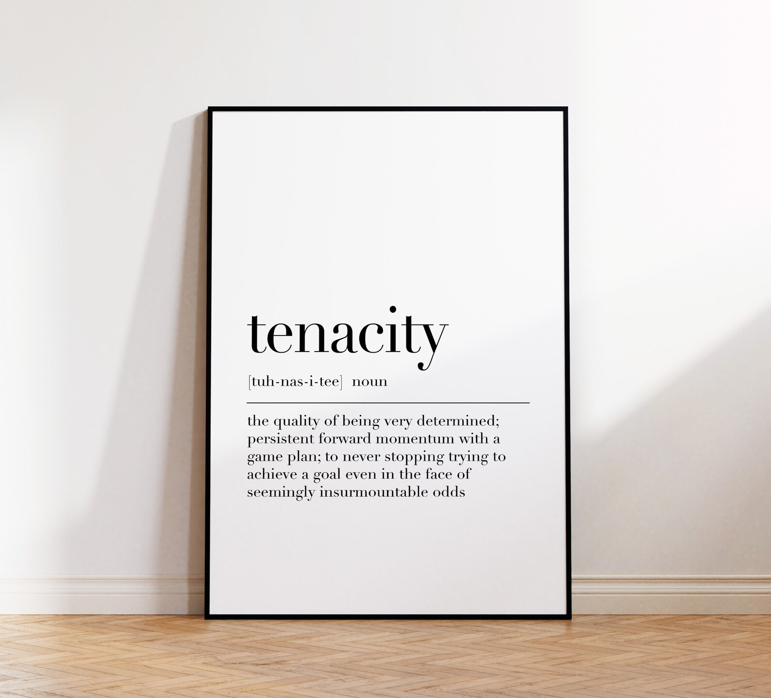 Tenacity Definition, Inspirational Quote, Gallery Wall Art Prints, Tenacity Poster, Tenacity Sign... | Etsy (US)