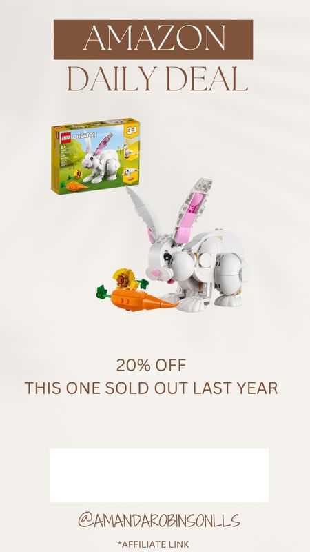 Amazon Daily Deals
Easter bunny Lego 

#LTKsalealert #LTKkids