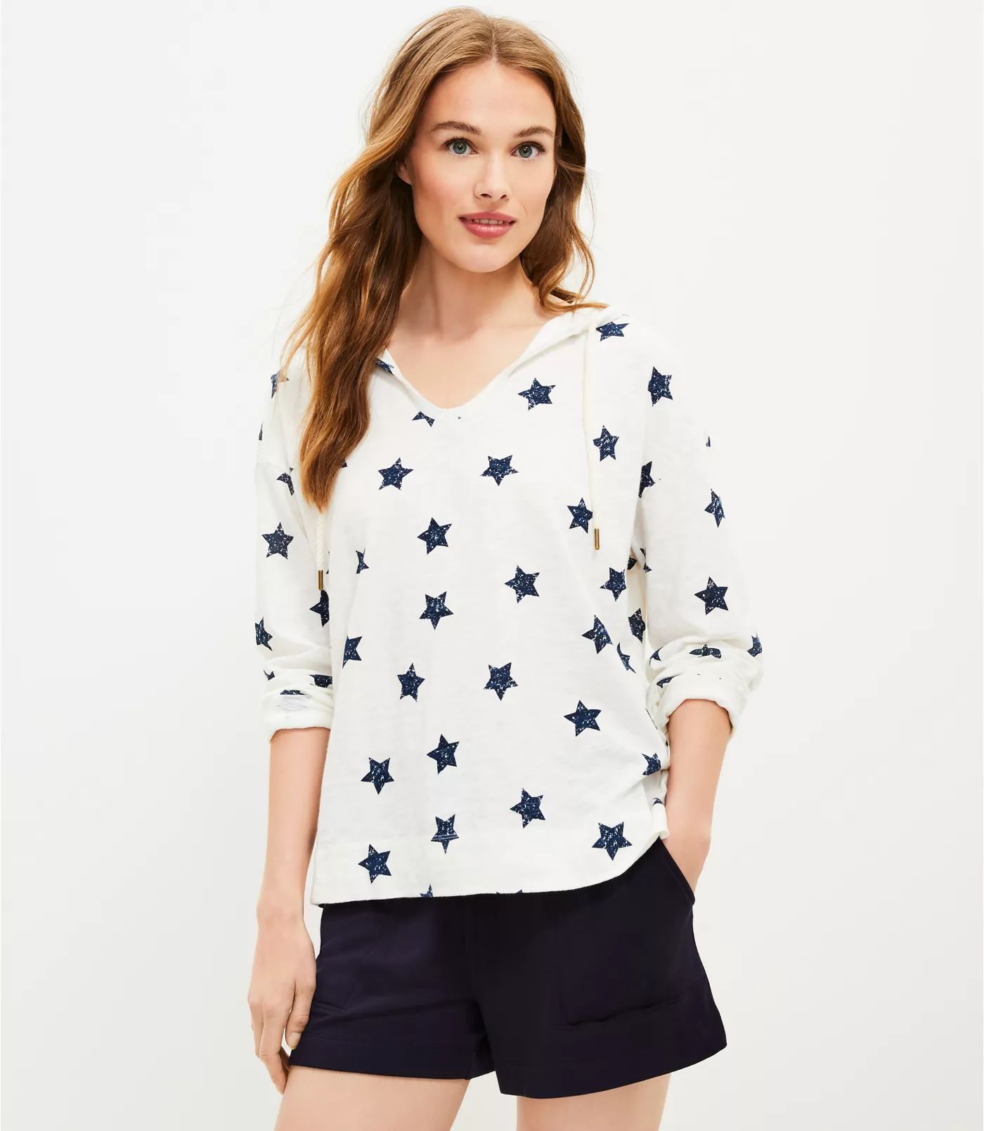 Lou & Grey Star Softserve Slub Hoodie | LOFT | LOFT