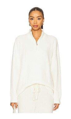 ALL THE WAYS Melanie Quarter Zip Sweater in Ivory from Revolve.com | Revolve Clothing (Global)