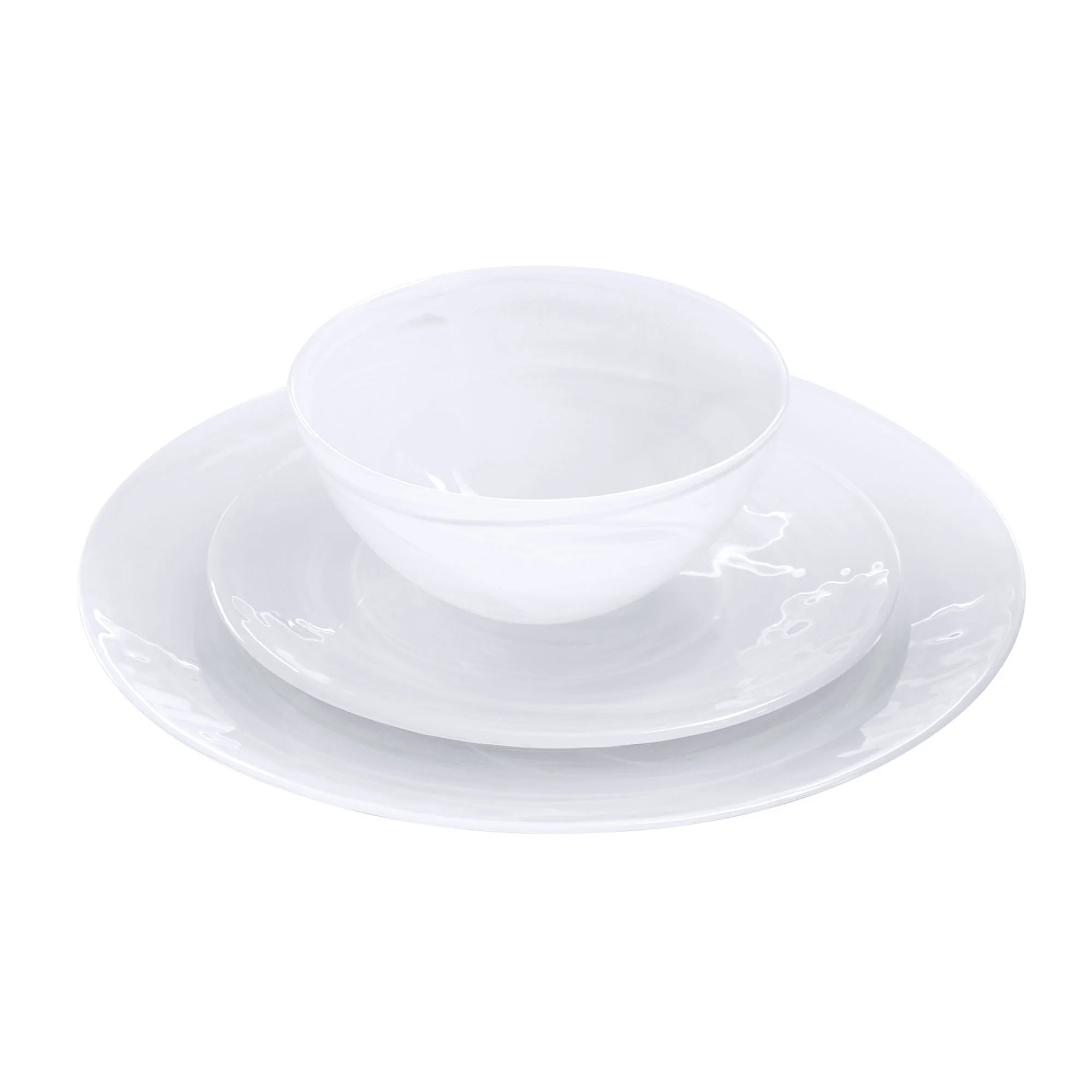 Alabaster White Dinner Set | Mariposa