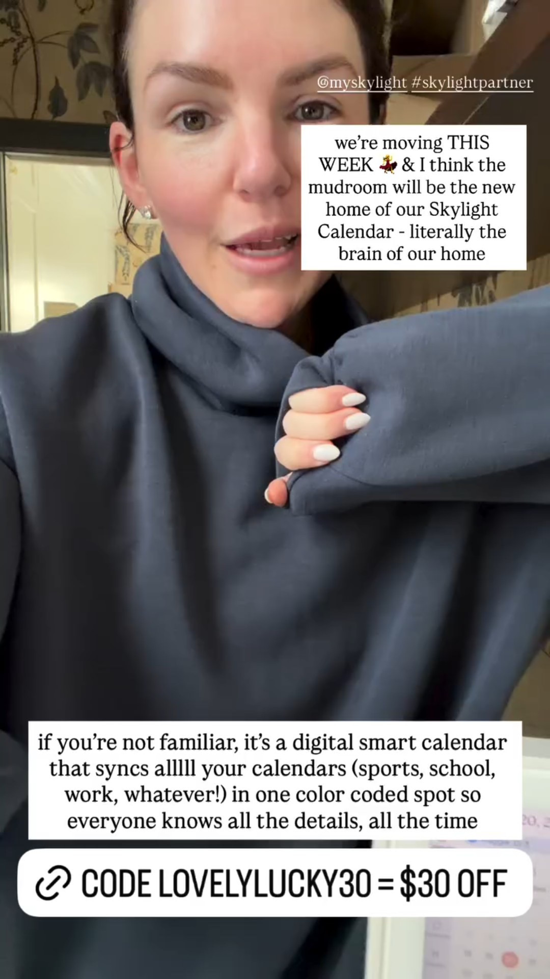 we’re moving THIS WEEK 💃 & I think the mudroom will be the new home of our Skylight Calendar - literally the brain of our home  if you’re not familiar, it’s a digital smart calendar that syncs alllll your calendars (sports, school, work, whatever!) in one color coded spot so everyone knows all the details, all the time  @myskylight #skylightpartner

#LTKHome #LTKdayinmylife #LTKmomlife