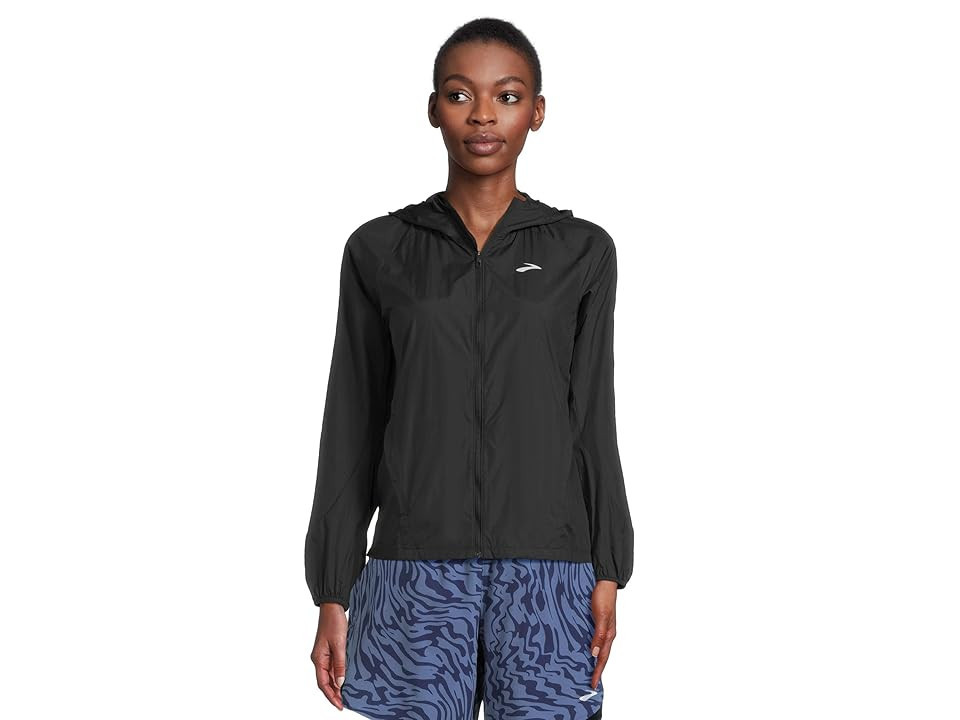 Brooks Canopy Packable Jacket Women's Jacket Black: 2XL (Women's 20-22) | Zappos.com