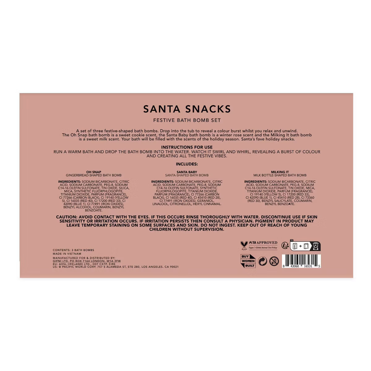 Holler and Glow Santa's Snacks Bath Bomb Gift Set - 3pc | Target