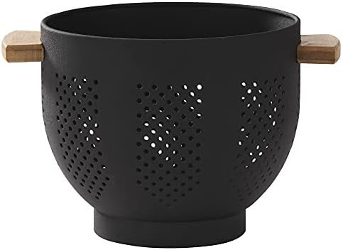 Amazon.com: Metal Colander with Wood Handle, 5.5 Quart Powder Coated Steel Large Kitchen Strainer... | Amazon (US)