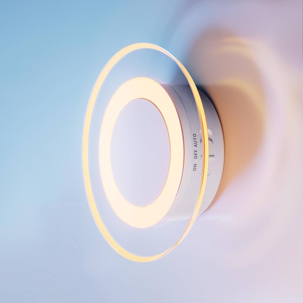 Magnetic Motion Sensor Night Light with Stick-On Base, Rechargeable Battery Powered Cordless Glow... | Amazon (US)