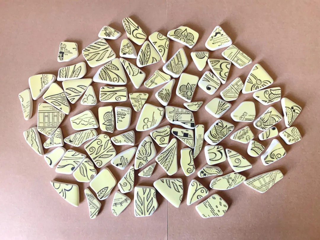 Pound of Tumbled Yellow and Brown Pottery Shards for Mosaic or Jewelry Making - Etsy | Etsy (Global)