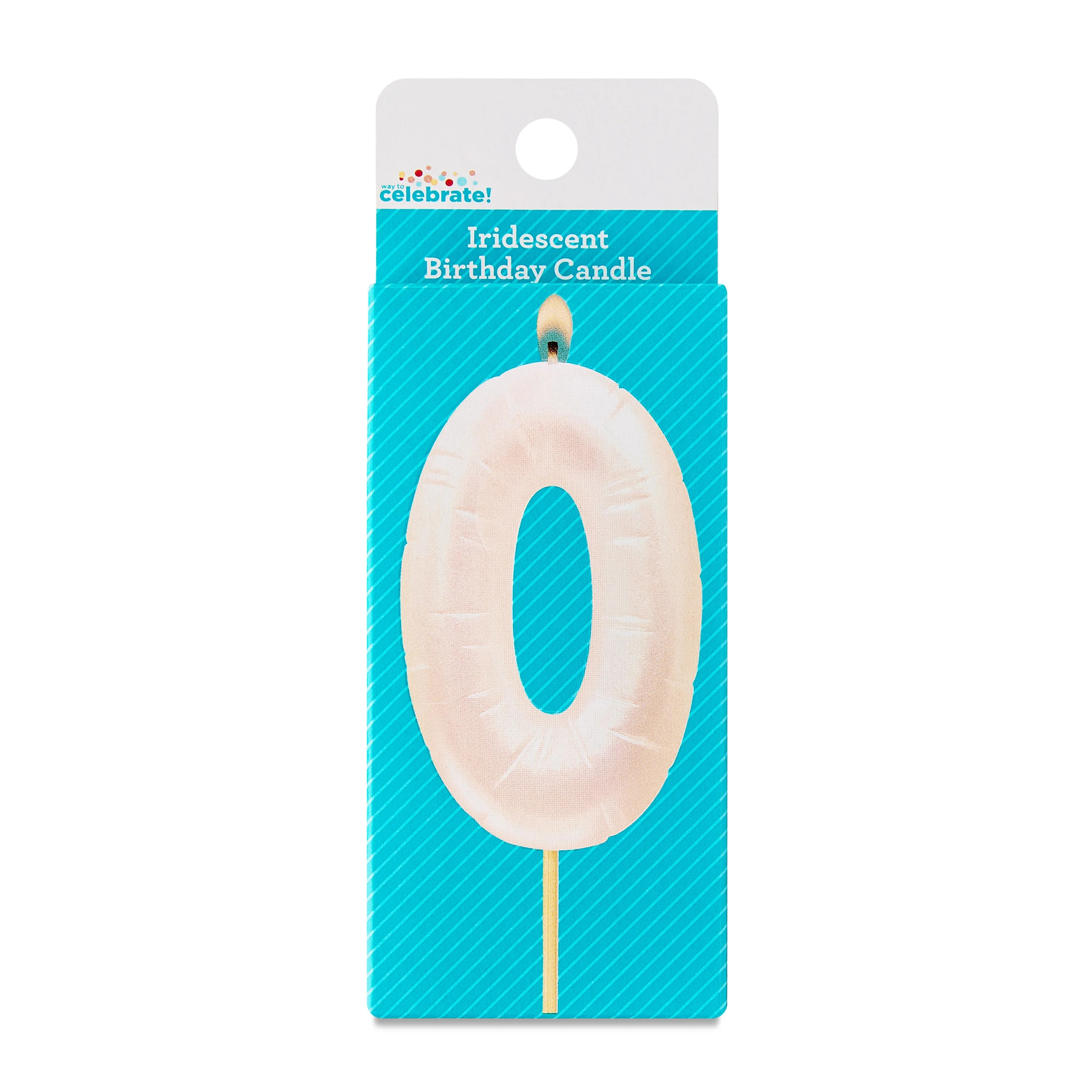 Iridescent Number 0 Birthday Candle, by Way To Celebrate | Walmart (US)