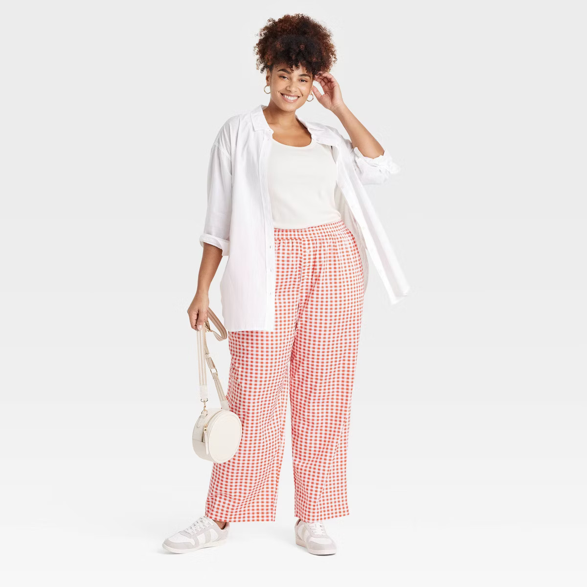 Women's Gingham Graphic Boxer Pants - Red | Target