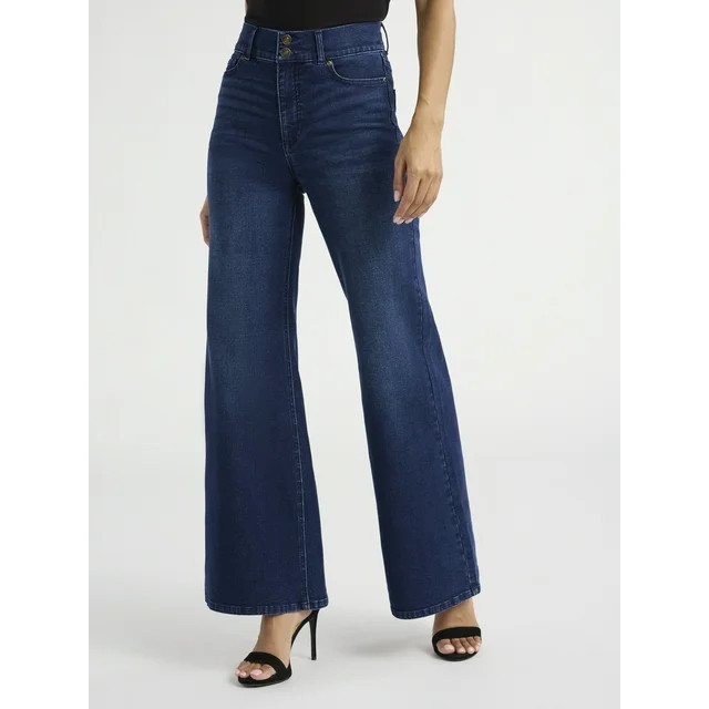 Sofia Jeans Women's and Women's Plus Margot Wide Leg High Rise Jeans, Sizes 0-28W - Walmart.com | Walmart (US)