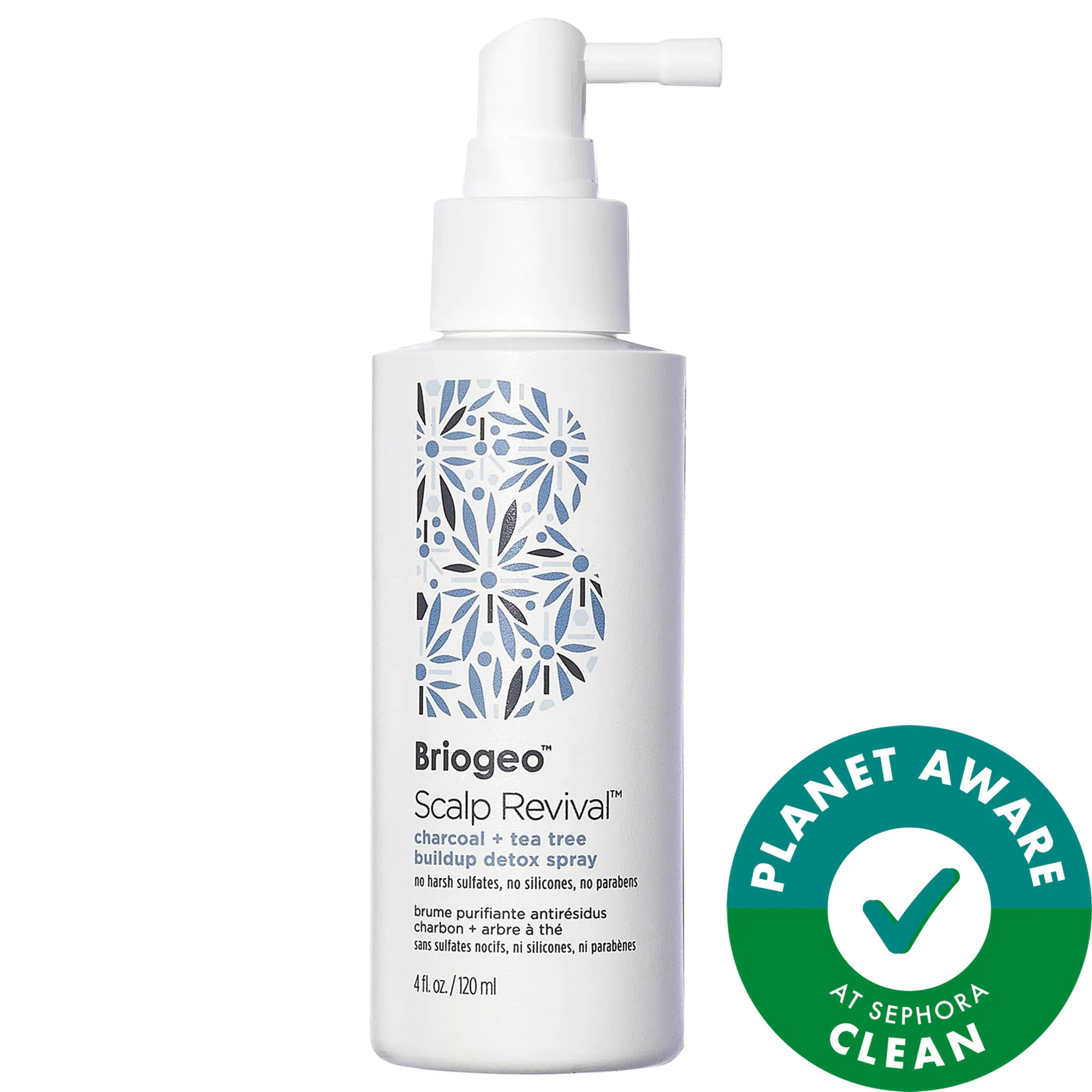 Briogeo Scalp Revival Charcoal + Tea Tree Buildup Detox Spray 4 oz / 120 ml | Sephora (US)
