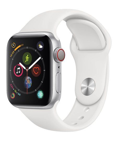 Apple Refurbished Silver & White Sport 40mm GPS + Cellular Apple Watch Series 4 | Zulily