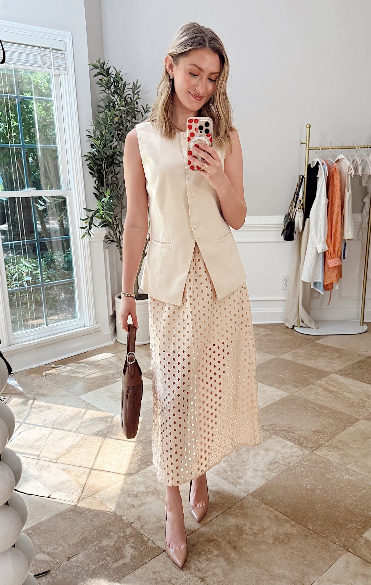 Having so much fun in this polka dot cut out skirt ☀️ it has a short lining underneath. I paired it with a vest from an Amazon set that is too good not to share
Wearing the color apricot for the vest set and khaki for the skirt 



#LTKFindsUnder50 #LTKSeasonal #LTKStyleTip