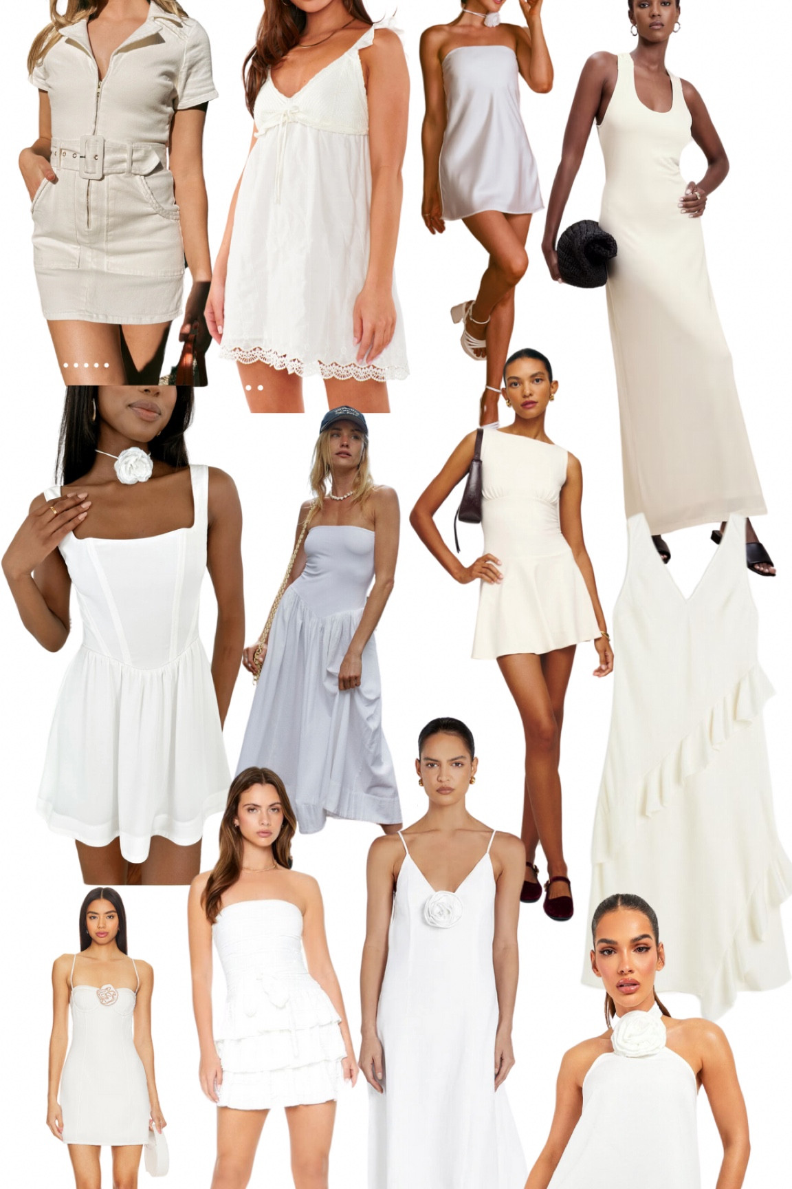 White dresses for any occasion! White is super in right now and these are all stylish white dresses! Beach vacation dresses, date night dresses and much more! All decently affordable as well

#LTKstyletip #LTKover40 #LTKSeasonal