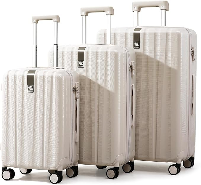Hanke Luggage Sets 3 piece Carry On Luggage with Wheels PC Hard Shell Suitcases Lightweight Check... | Amazon (US)