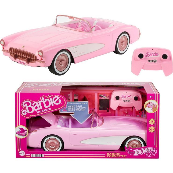 Hot Wheels RC Barbie Corvette Remote Control Car from Barbie: The Movie | Target