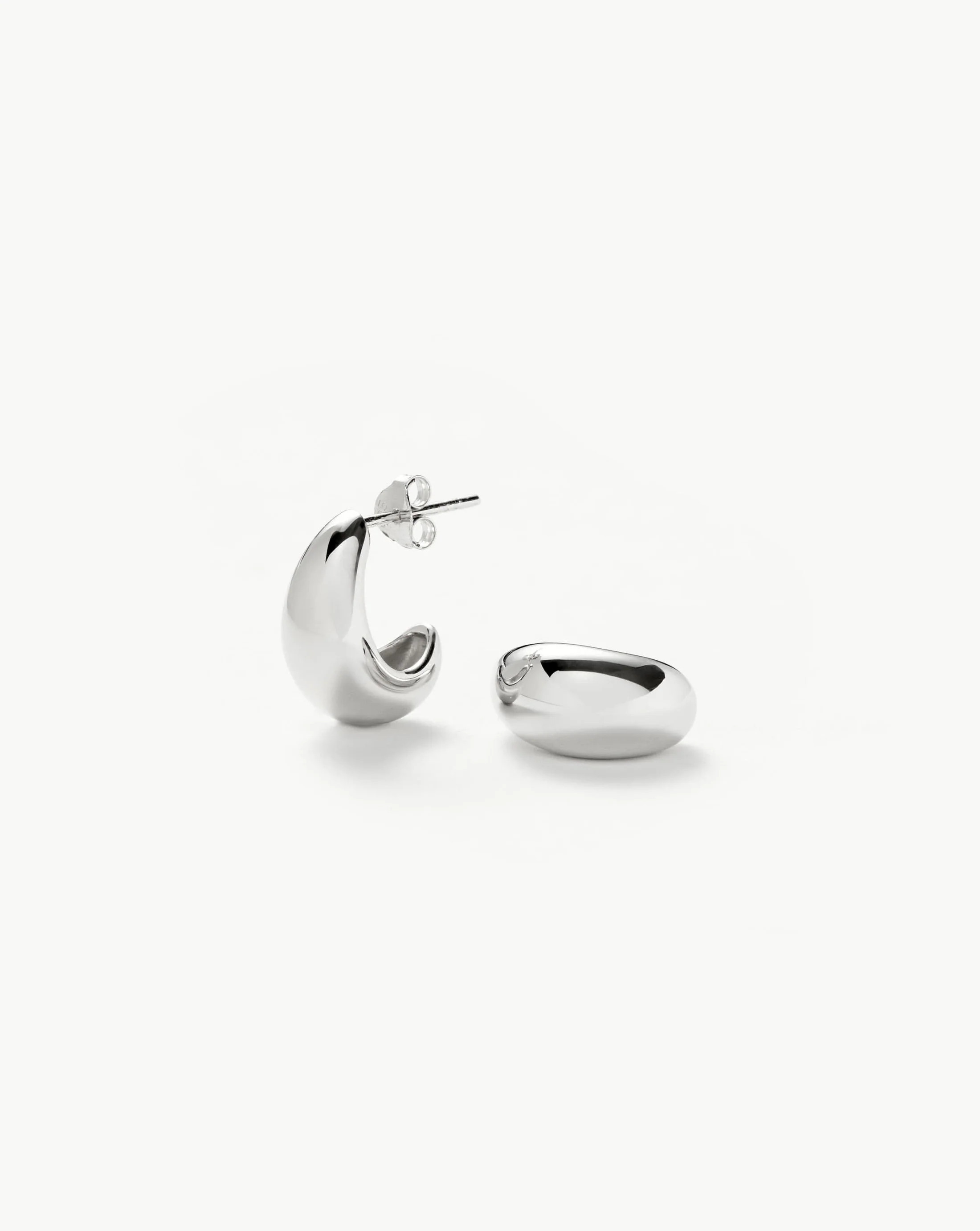 Savi Dome Mini Hoop Silver Earrings | Missoma UK | Missoma UK