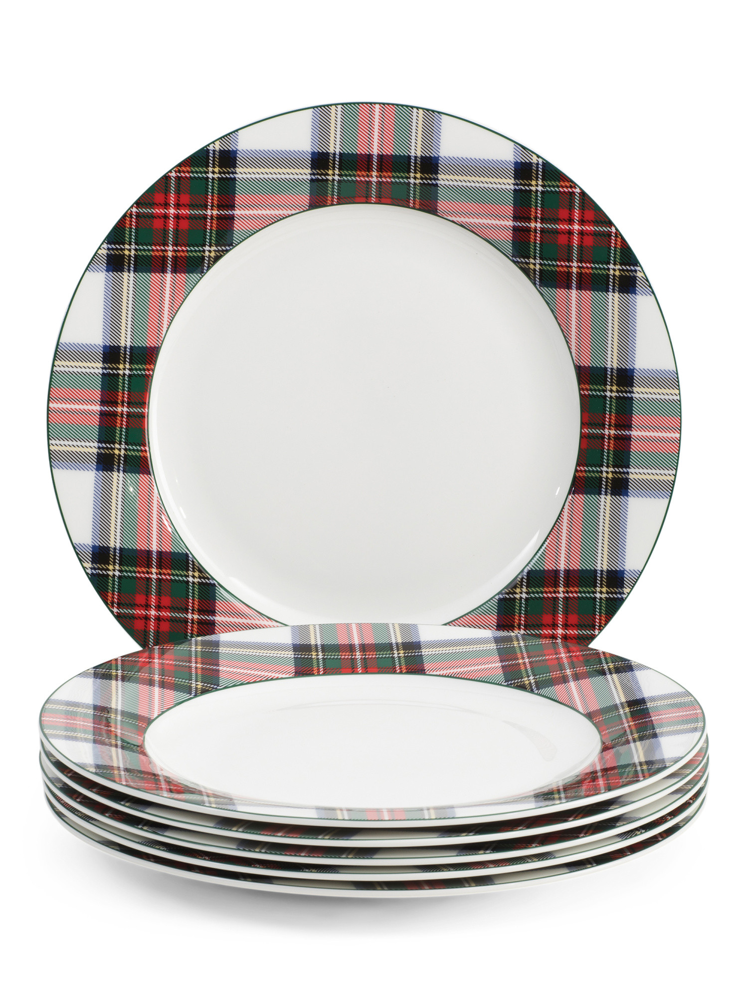 6pk Tartan Dinner Plates | TJ Maxx