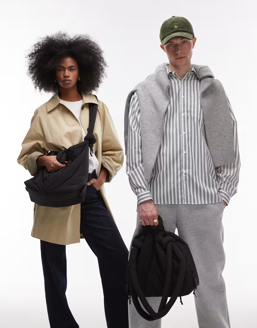 OLEND Ona soft nylon multiwear crossbody bag in black | ASOS (Global)