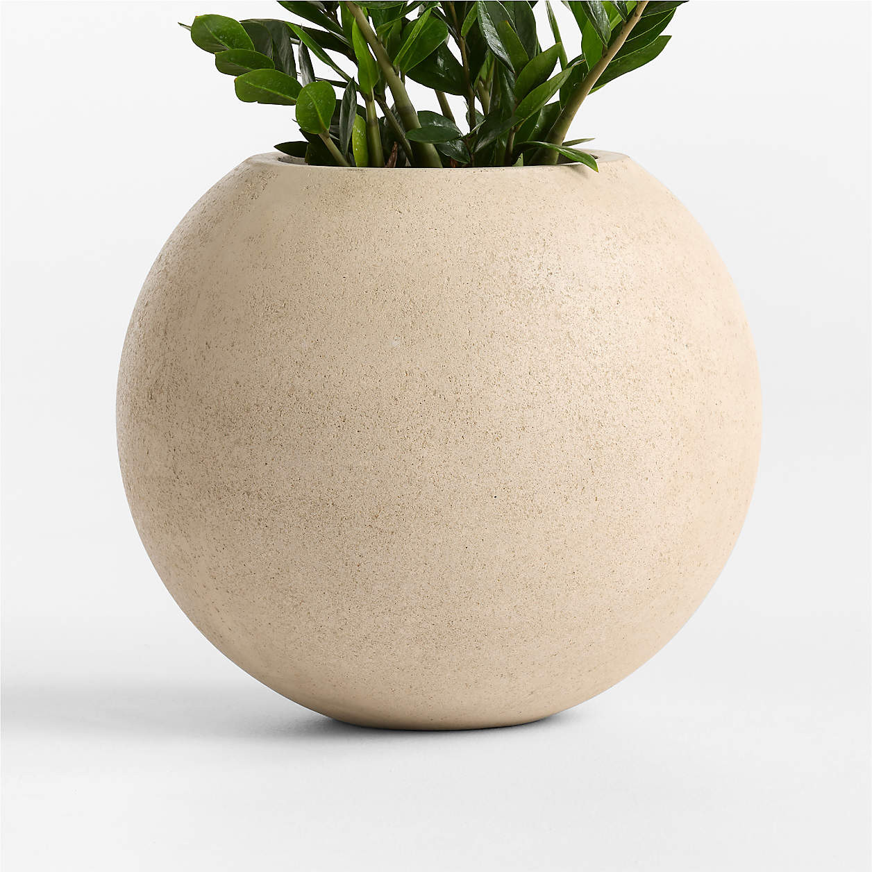 Sphere 17.5" x 20.0" Bronze Textured Indoor/Outdoor Planter + Reviews | Crate & Barrel | Crate & Barrel