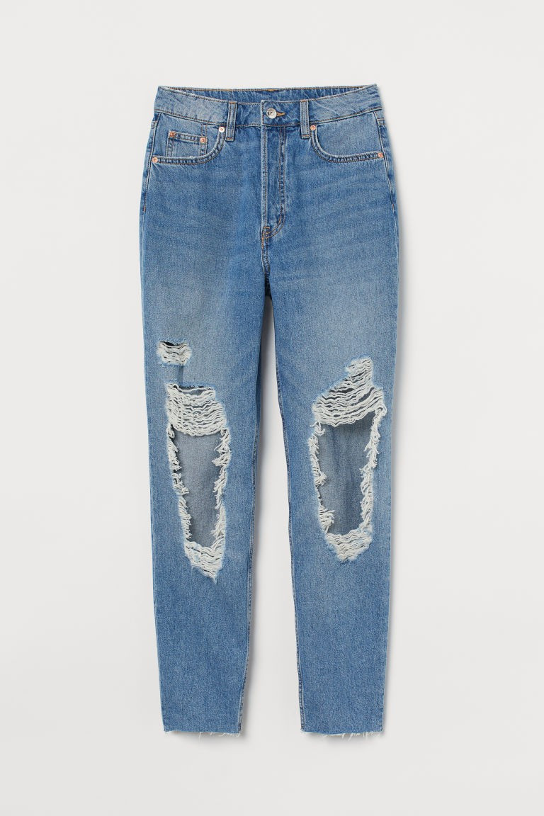 H & M - Slim Mom High Ankle Jeans - Blue | H&M (US + CA)