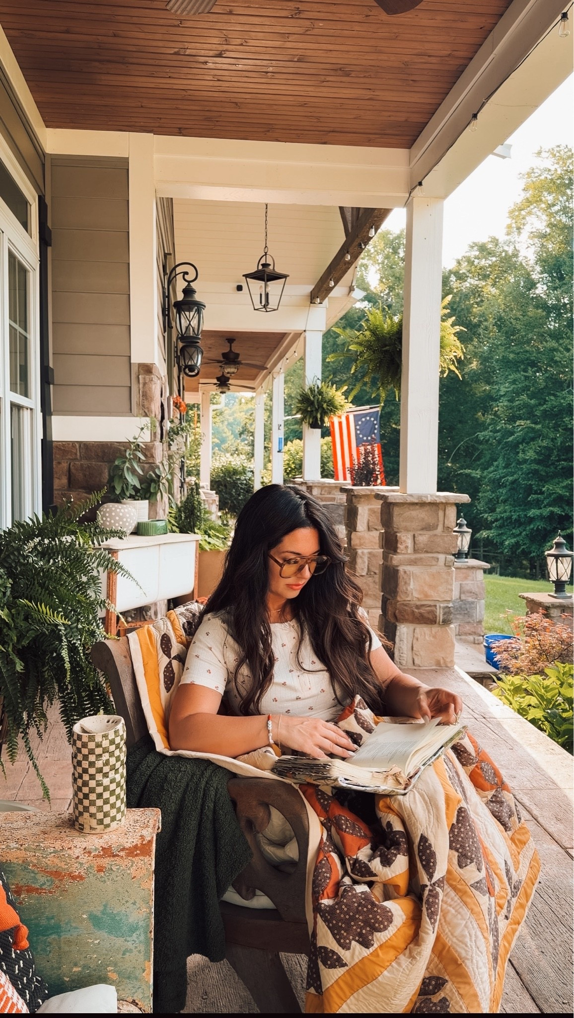My Bible, cozy quilt, coffee & my front porch is where I find peace!

#LTKdayinmylife #LTKmomlife #LTKHome