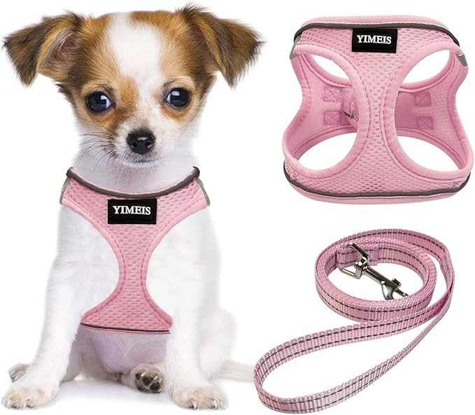 YIMEIS Dog Harness and Leash Set, No Pull Soft Mesh Pet Harness, Reflective Adjustable Puppy Vest... | Amazon (US)
